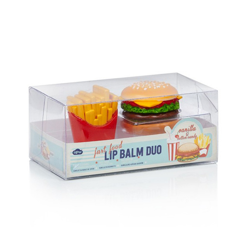 2 baumes à lèvres Burger Frites