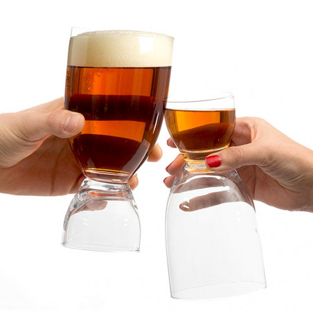 Verre à bière shooter 2 en 1