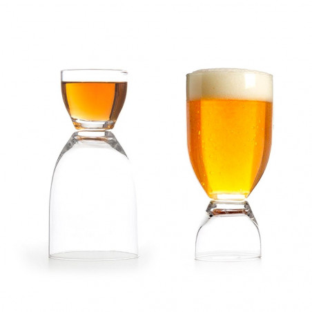 Verre à bière shooter 2 en 1