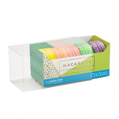 Coffret 5 masking tape effet macaron