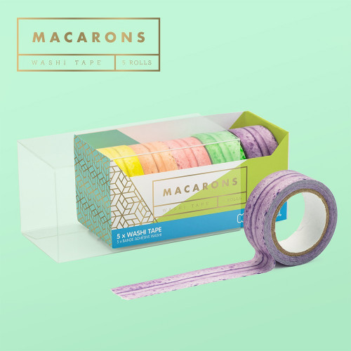 Coffret 5 masking tape effet macaron