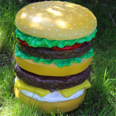 Pouf Hamburger en résine