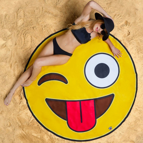 Serviette de plage géante Smiley