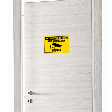 Plaque de porte Attention Régime