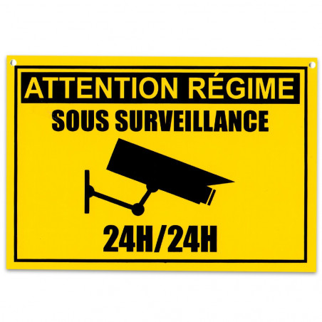 Plaque de porte Attention Régime