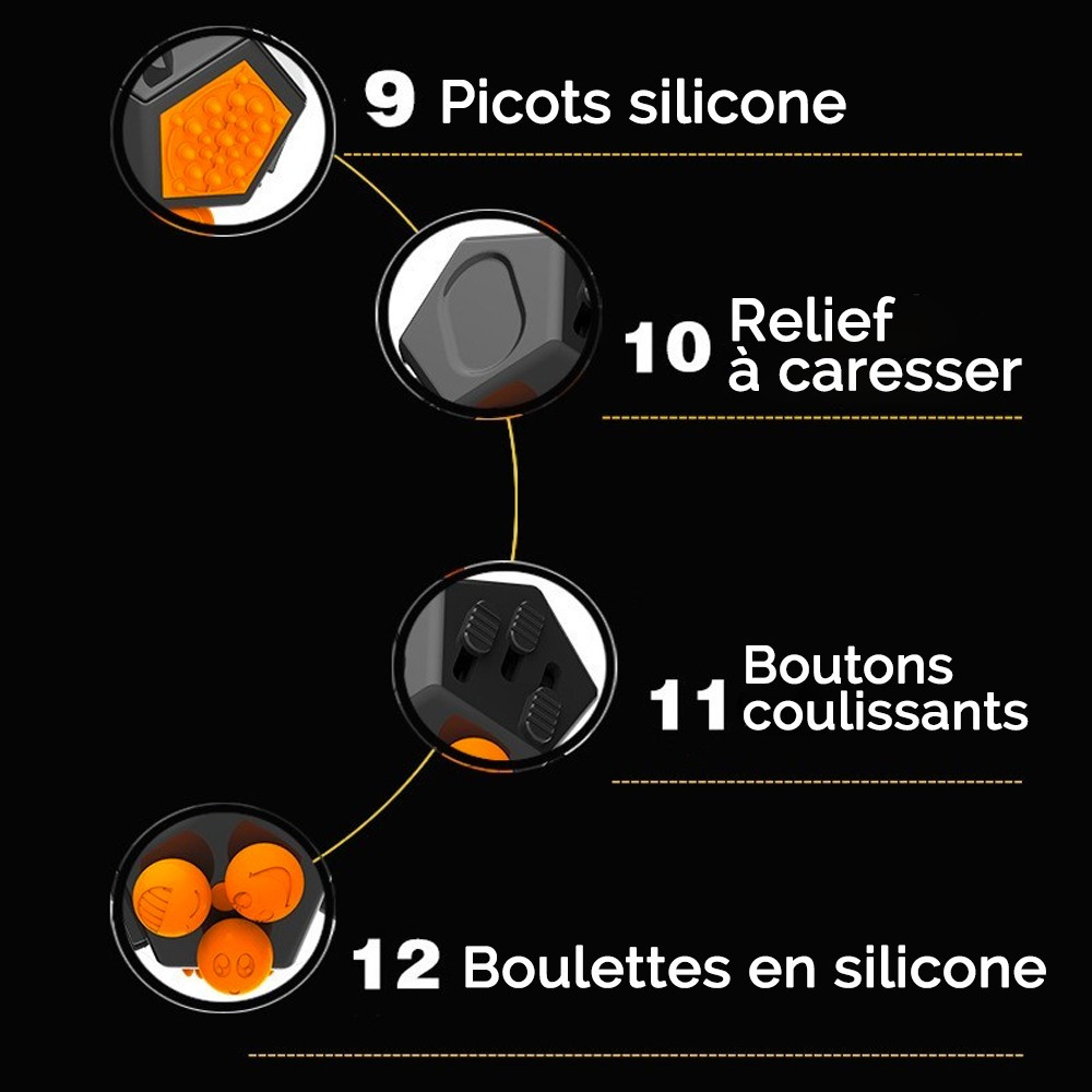 Jouet De Décompression 3D Slug Articulé - ZGEER - Couleur Arc-en-ciel
