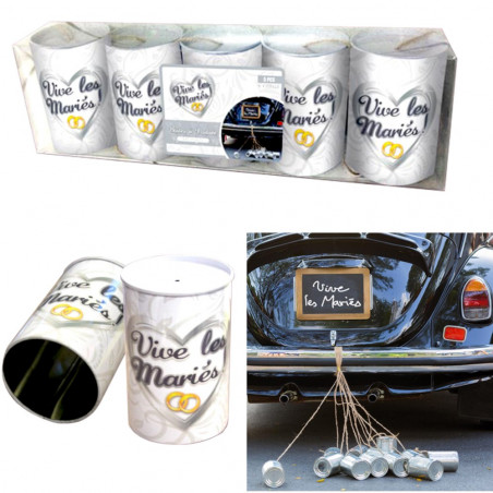 Kit boîtes Vive les mariés pour voiture balai