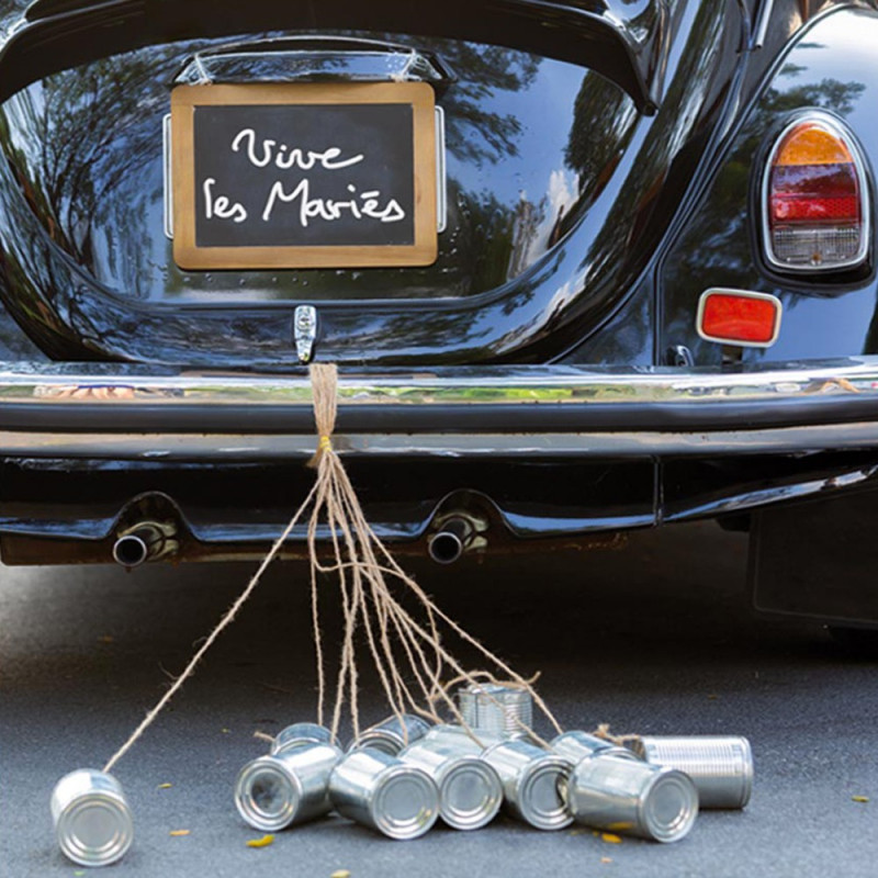 Kit boîtes Vive les mariés pour voiture balai