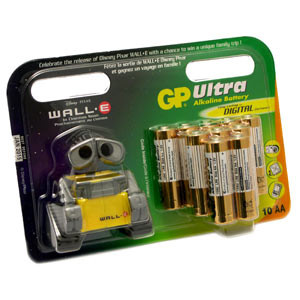 Vente Pack de 10 piles Alcalines ULTRA AA (LR6) + Wall-e.