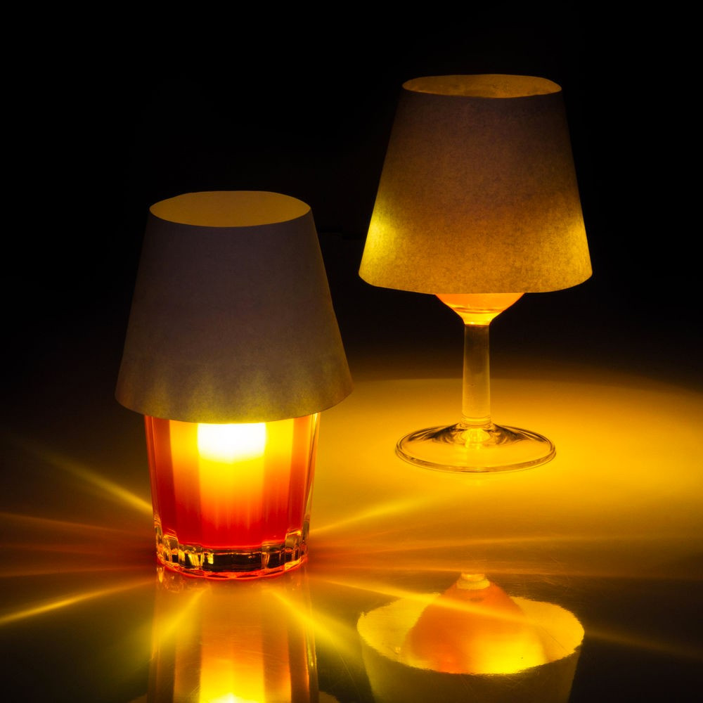 Ambiance tamisée : Lampe flottante rechargeable usb avec abat-jour