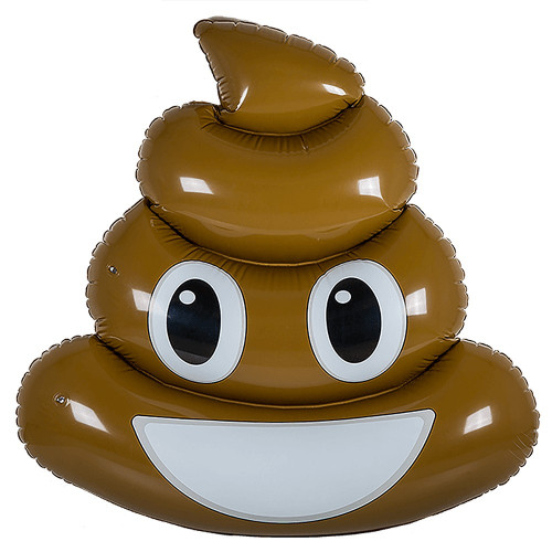Matelas gonflable emoji caca géant