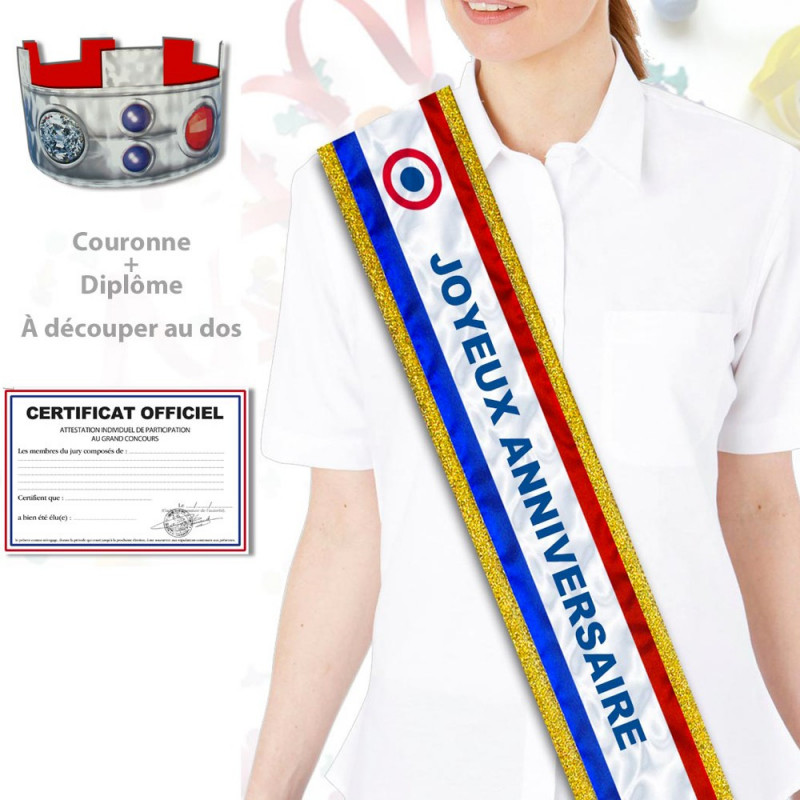 Bandeau Et Badge 8e Anniversaire LunarCharm – Arc-en-ciel, Paillettes, Fait Main – Fête Princesse