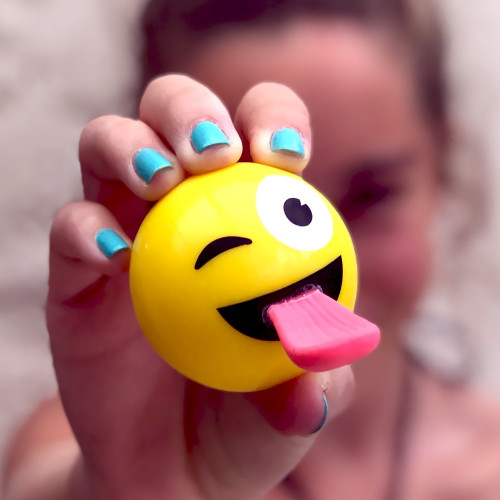 Balle rebondissante Emoji langue