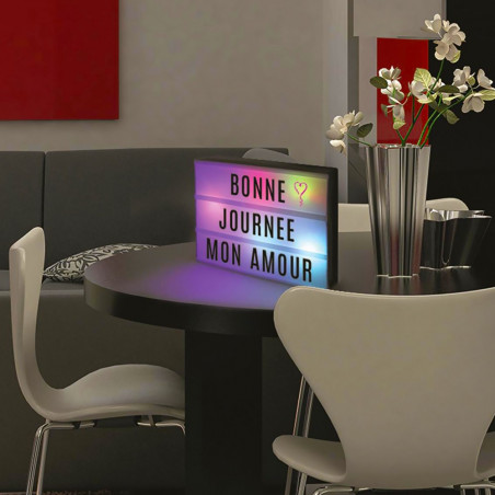 Lightbox A4, Lampe multicolore à messages