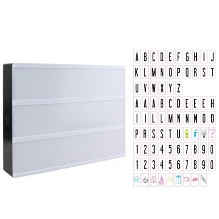 Lightbox A4, Lampe multicolore à messages