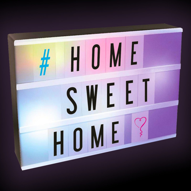 Lightbox A4, Lampe multicolore à messages
