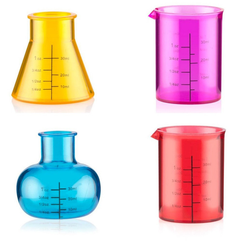 4 verres à shooters Chimiste