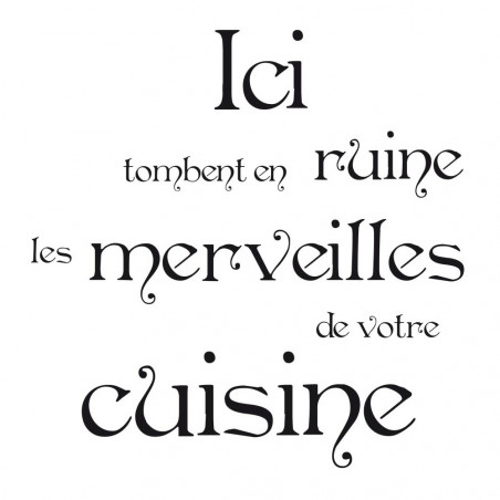 Sticker Merveilles de votre cuisine