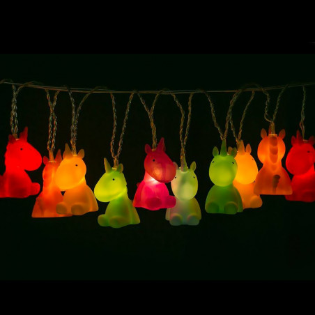 Guirlande licornes multicolores