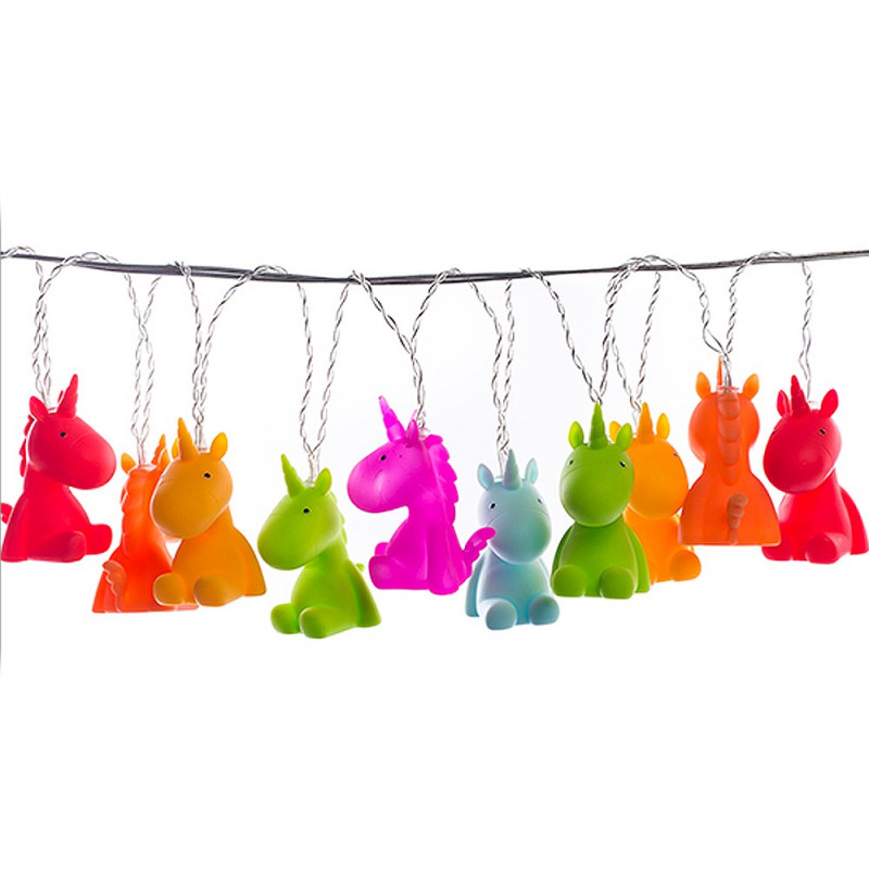 Guirlande licornes multicolores