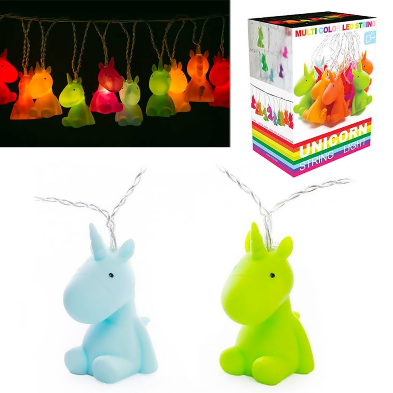 Guirlande licornes multicolores