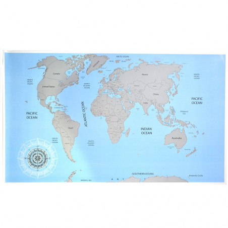 Mappemonde à gratter