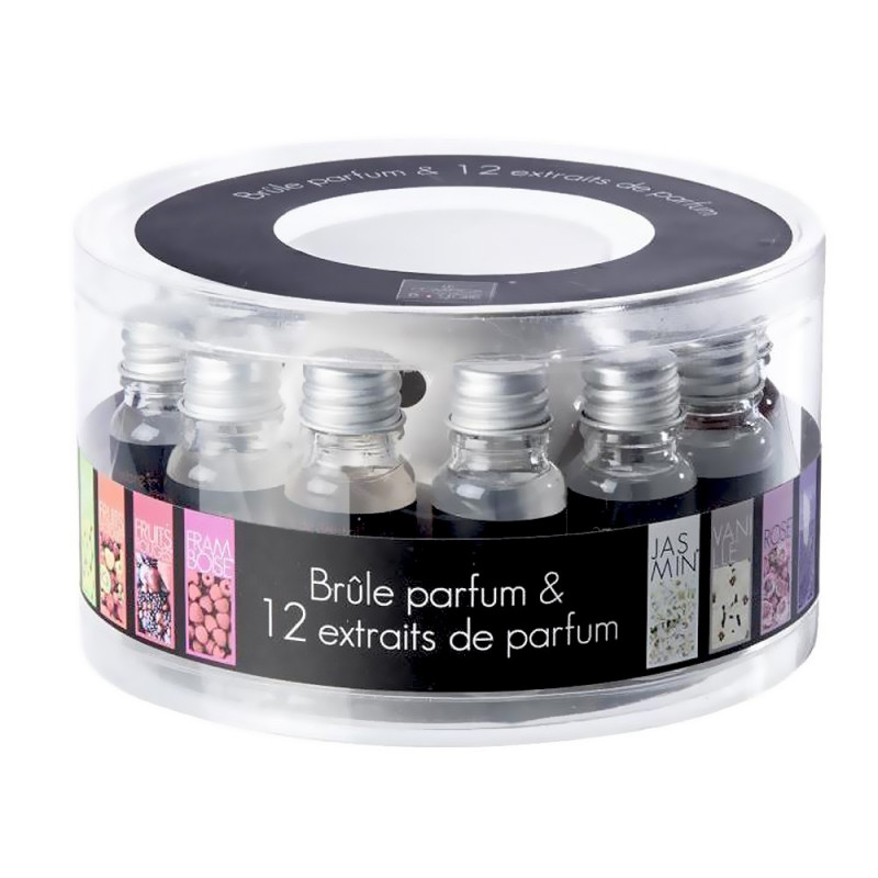 Coffret Brûle-parfum En Céramique, Lot De Senteurs Vanille, Rose, Lavande, Jasmin