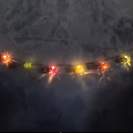 Guirlande 10 cubes led