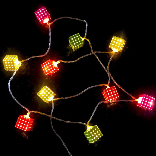 Guirlande LED 10 Cubes Multicolores – Guirlande Lumineuse Déco - Mycrazystuff