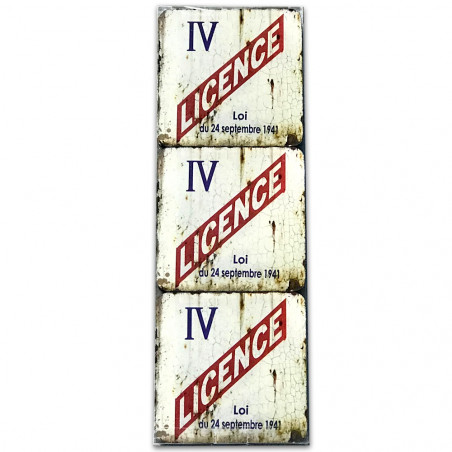 Lot de 6 sous-verres Licence IV