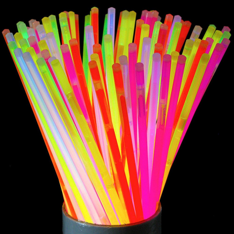 QualyQualy Lot de 20 bâtons fluorescents à clipser pour canne à