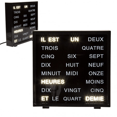 Horloge à mots LED