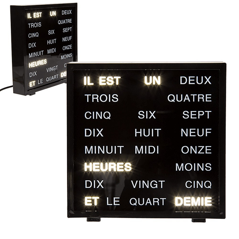 Horloge à mots LED
