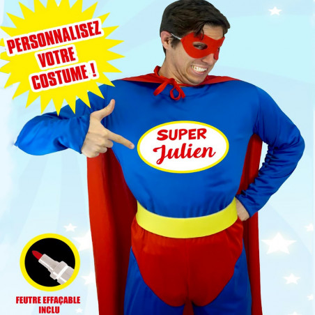 Déguisement Homme Super Héros Personnalisable