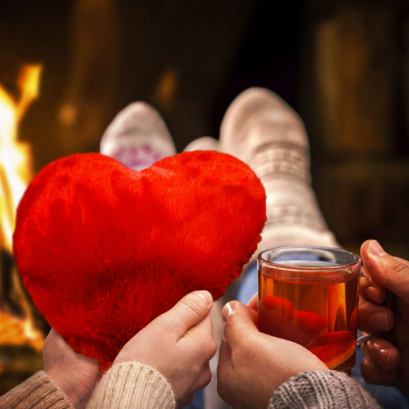 Coussin coeur chauffant