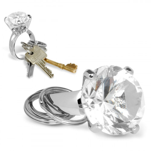 Porte-clés bague diamant