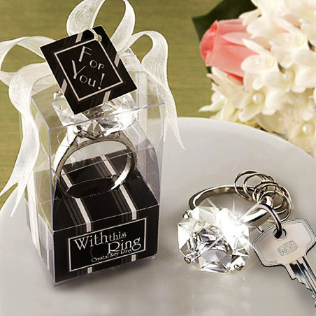 Porte-clés bague diamant