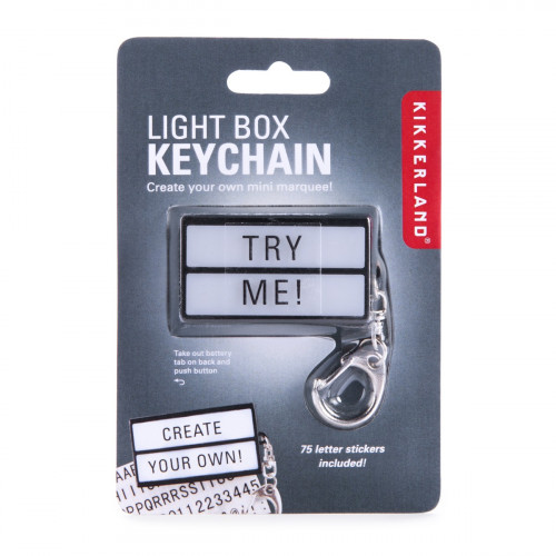 Porte-clé lightbox message lumineux