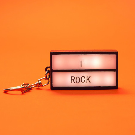 Porte-clé lightbox message lumineux