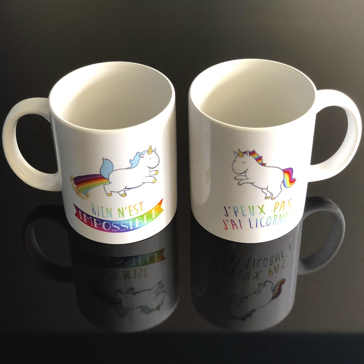 Tasse drôles : Set 2 mugs Humour Licorne - 15,95 €