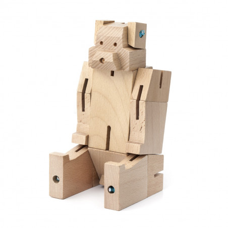 Cube ours puzzle bois