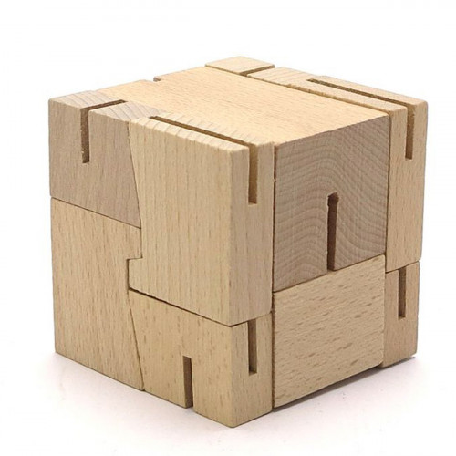 Cube ours puzzle bois