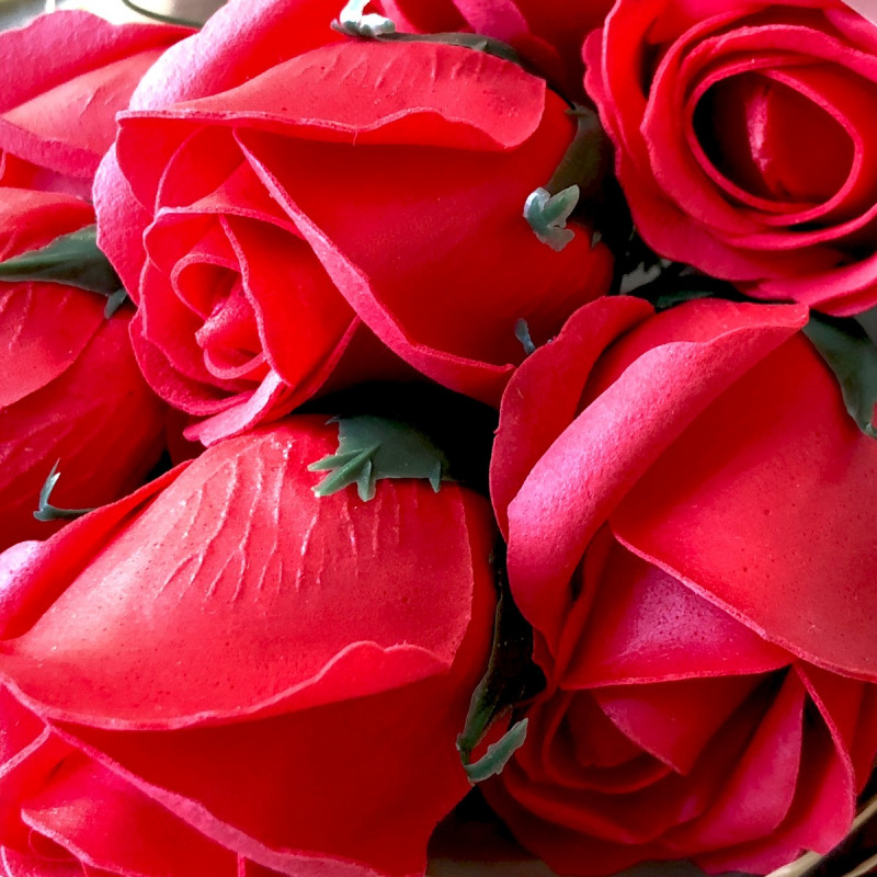 Coffret cadeau Bouquet de roses savon
