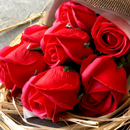 Coffret cadeau Bouquet de roses savon