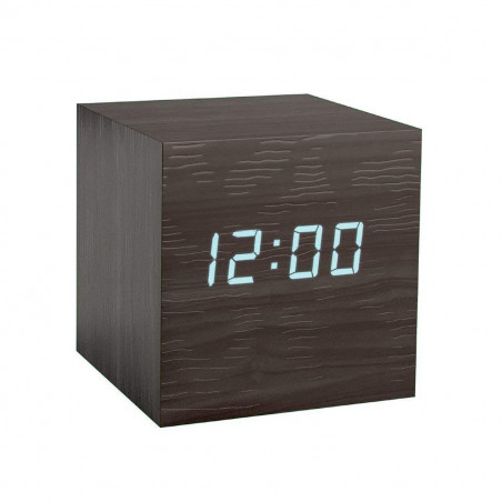 Horloge réveil bois