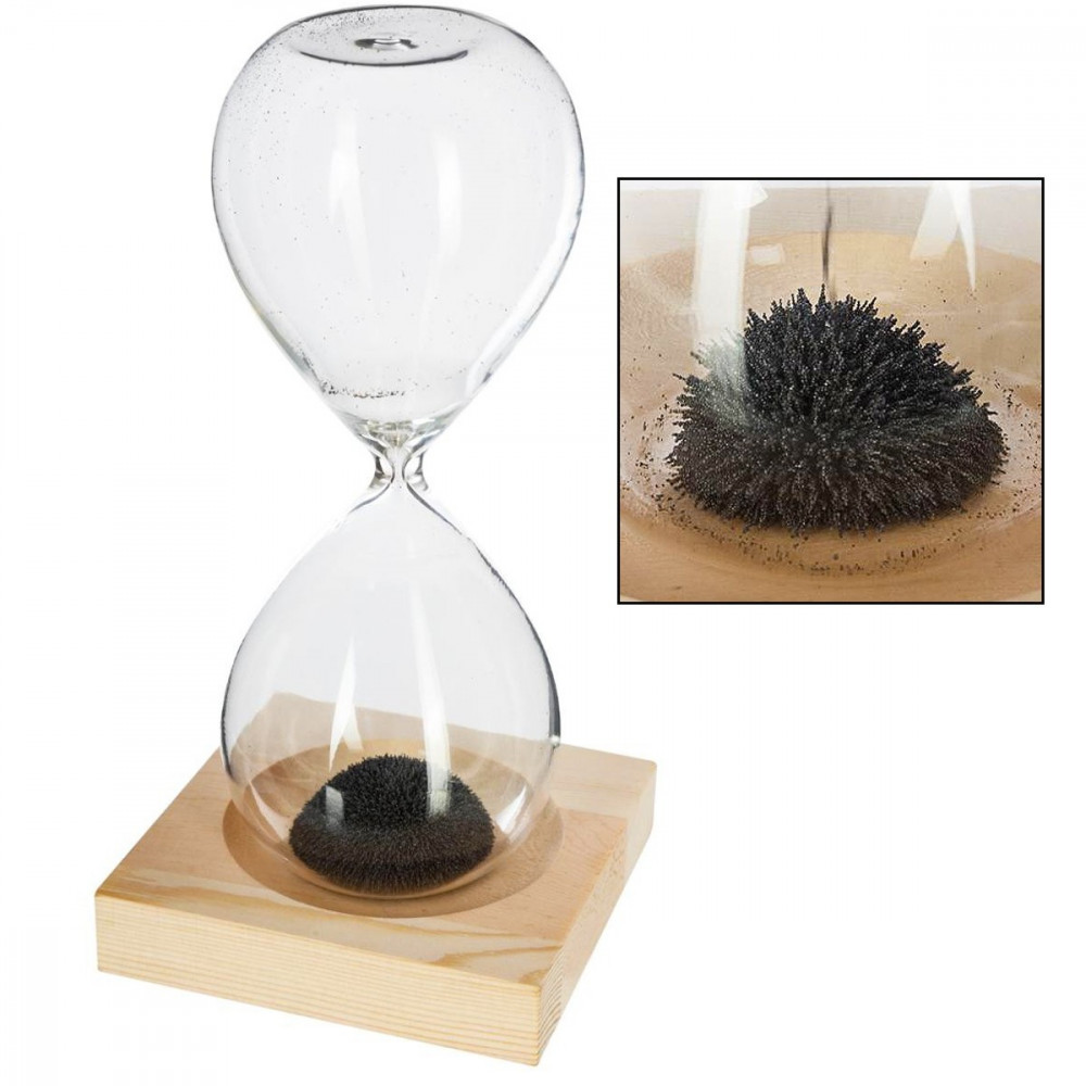 Sablier Magnétique – Sablier avec Sculptures en Limaille de Fer - Mycrazystuff