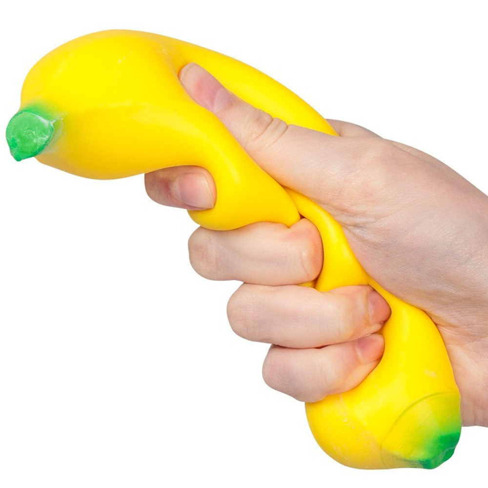 Banane Anti-Stress PARTYRAMA - Silicone - 14 Cm - Jouet à Presser - Cadeau Fun