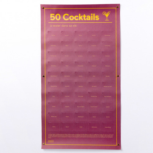 Poster 50 Cocktails à tester dans sa vie