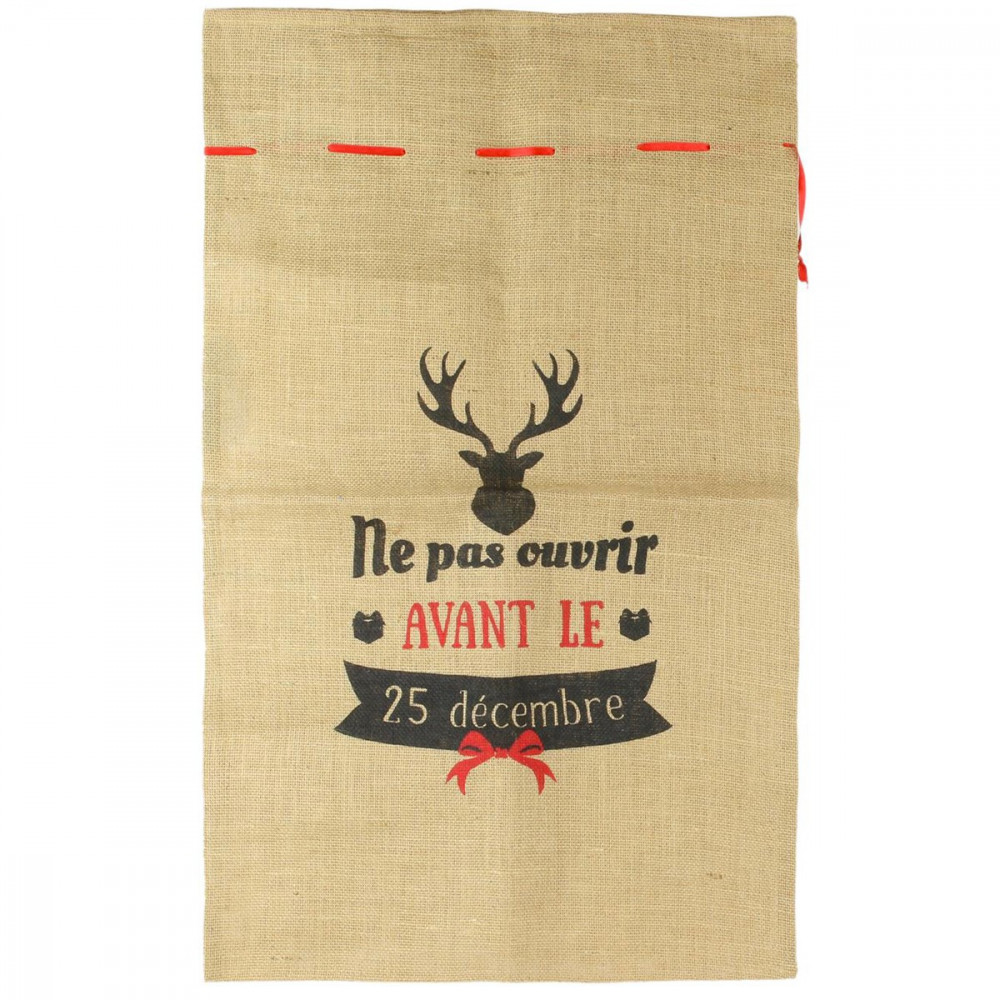 Planetee Idée Cadeau Sac Teddy Pas Touche Père Noël - Sac De Course