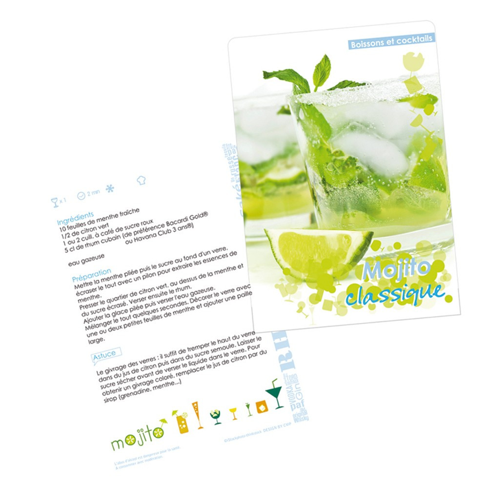 Coffret à Cocktails Mojito Secret De Gourmet – 4 Chopes, Pilon, Pailles & Recettes, 35 Cm